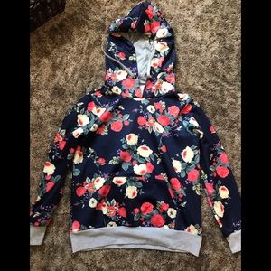 Floral polyester sweatshirt